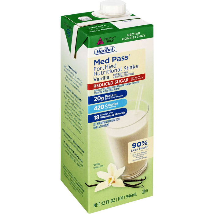 Med Pass Balanced Fortified Nutrition Reduced Sugar Vanilla 32 oz. (12 Count)