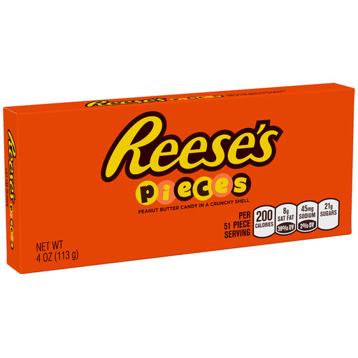 Reese's Pieces, Peanut Butter Candy in a Crunchy Shell, 4 oz. Theater Box (1 Count)