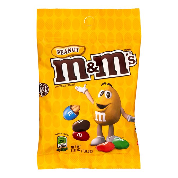 M&M's, Chocolate Candies, Peanut, 5.3 oz. Bag (1 Count)