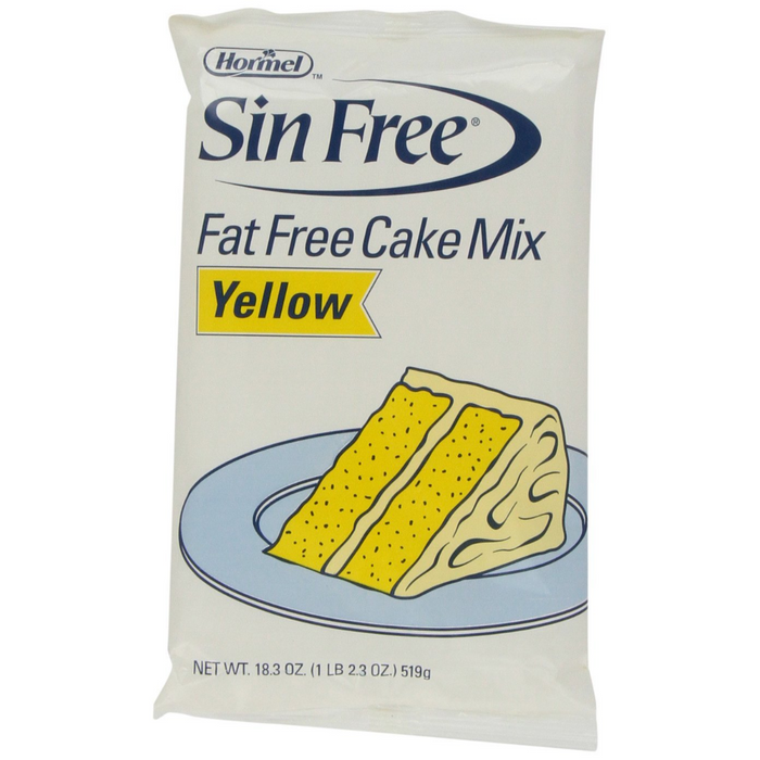 Sin Free Fat Free Yellow Cake Mix 18.3 ounce (Pack of 6)