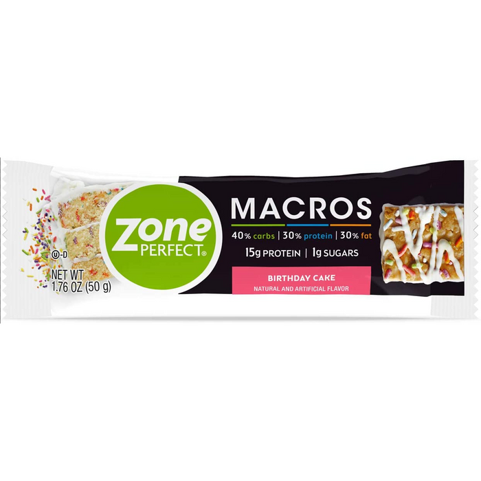 ZonePerfect Macros Bar, Birthday Cake, 1.76 oz. (36 count)