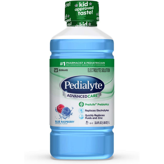 Pedialyte Advanced Care, Blue Raspberry, 33.8 oz. (8 Count)