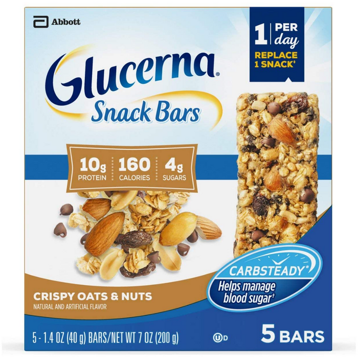 Glucerna Snack Bar, Oat and Nut, 1.4 oz. (20 count)