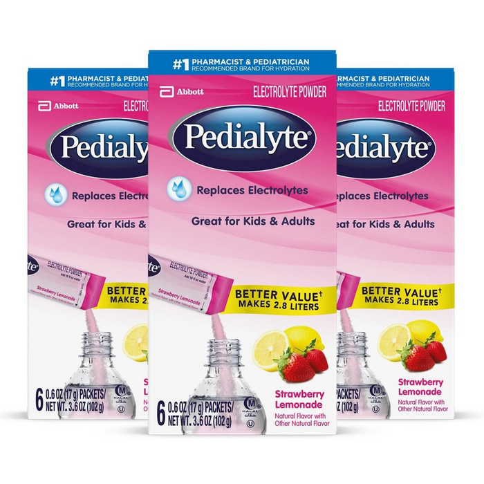 Pedialyte Powder, Strawberry Lemonade, 0.6 oz. (36 count)