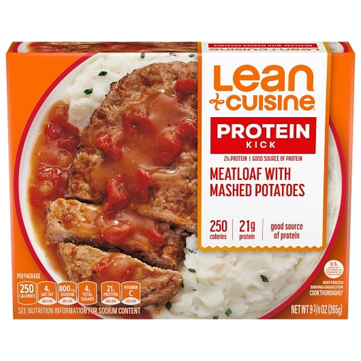 Lean Cuisine Meatloaf with Mashed Potatoes – A classic, comforting microwavable meal featuring savory meatloaf and creamy mashed potatoes. Ideal for a GLP-1 diet, this meal is portion-controlled, moderate in calories, and provides a satisfying balance of protein and carbs. Supports weight management and blood sugar control while offering a convenient, guilt-free option for a quick and hearty lunch or dinner.