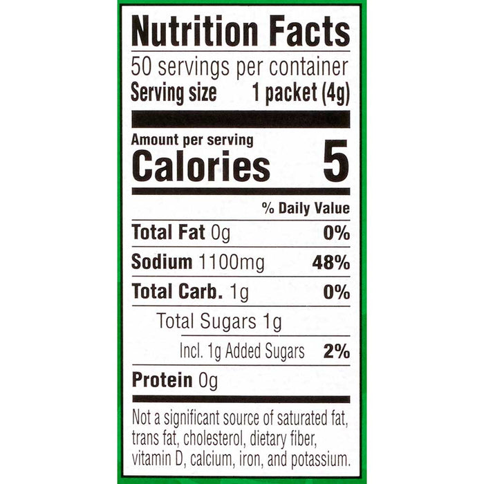Herb-Ox Instant Chicken Broth (300 Count) nutrition