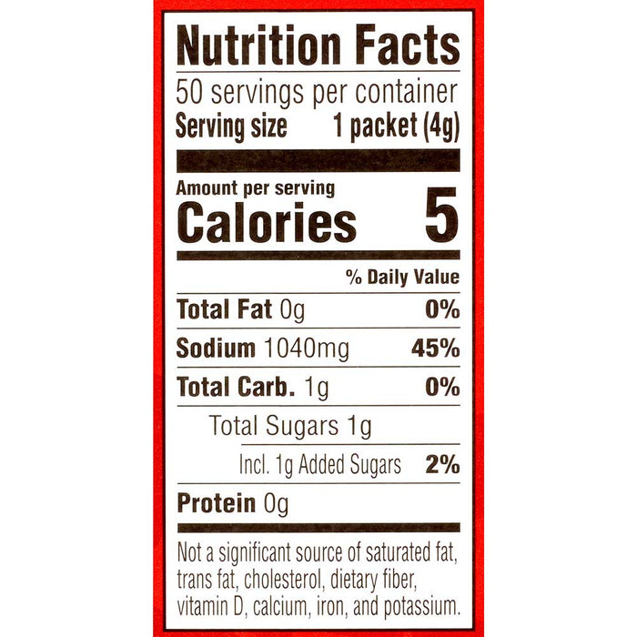 Herb-Ox Instant Beef Broth (300 Count) nutrition