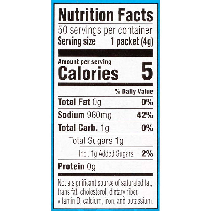 Herb-Ox Instant Vegetable Broth (300 Count) nutrition
