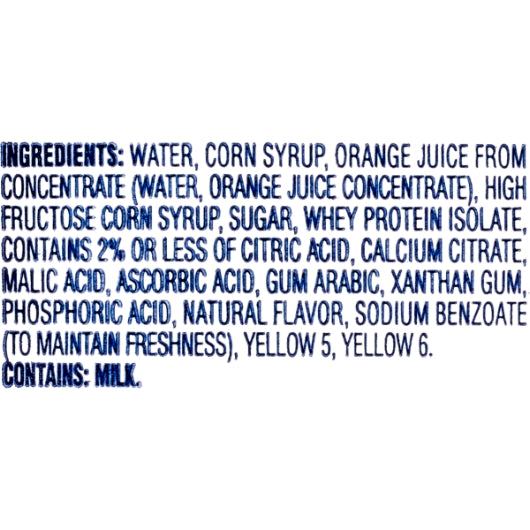 Hormel Vital Cuisine Orange Nutrition Drink, 6 fl. oz. Carton (Pack of 50) ingredients
