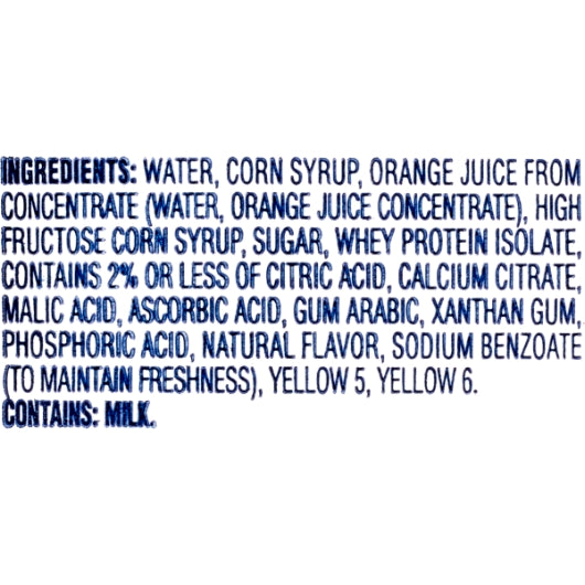 Lyons Vital Cuisine Orange Nutrition Drink, 6 fl. oz. Carton (Pack of 50) ingredients