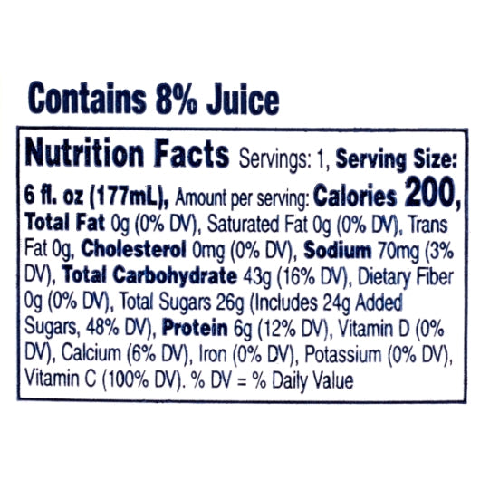 Lyons Vital Cuisine Orange Nutrition Drink, 6 fl. oz. Carton (Pack of 50) nutrition