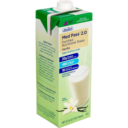 Med Pass 2.0 Balanced Fortified Nutritional Shake, Vanilla, 32 oz. (12 Count)