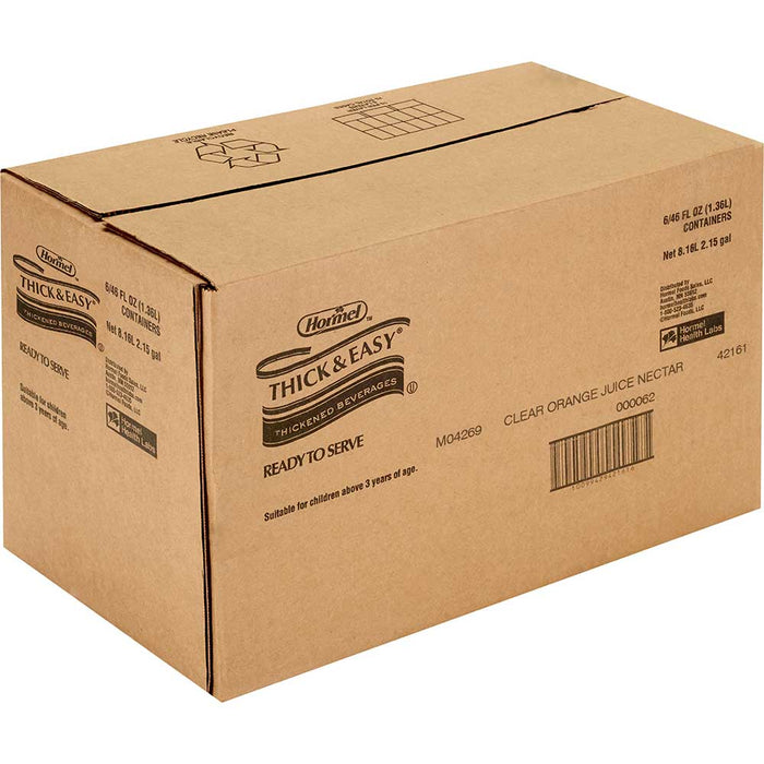 Thick & Easy Thickened Orange Juice, Nectar Consistency 46 oz. (6 Count) case