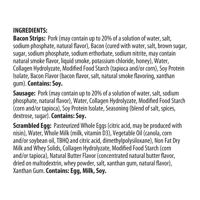 Café Puree®  Breakfast Variety Pack 3 oz. (24 Count) ingredients