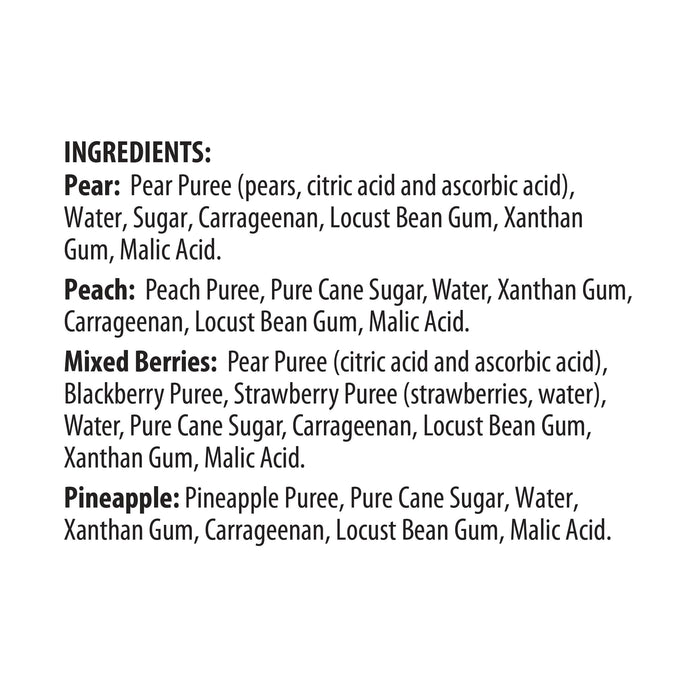 Café Puree®  Fruit Variety Pack 2.5 oz. (24 Count) ingredients