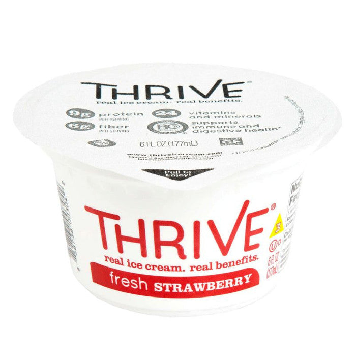 Thrive Ice Cream - Chocolate, Strawberry & Vanilla Variety Pack - 6 oz Cups (24 count)
