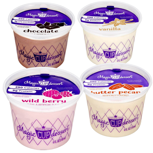 Magic Cup Vanilla, Chocolate, Butter Pecan & Wild Berry Variety Pack (24 cups)