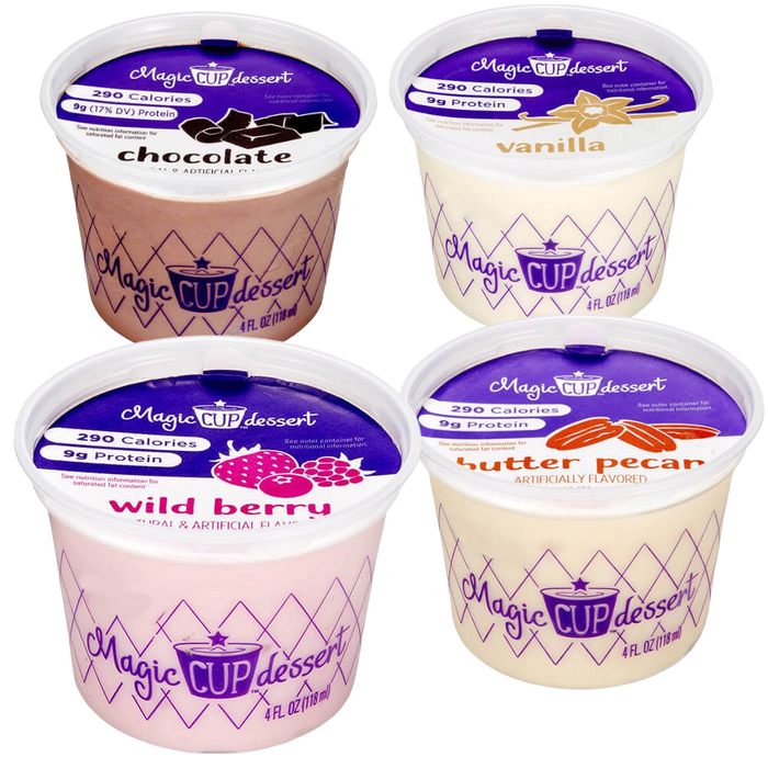 Magic Cup Vanilla, Chocolate, Butter Pecan & Wild Berry Variety Pack (24 cups)