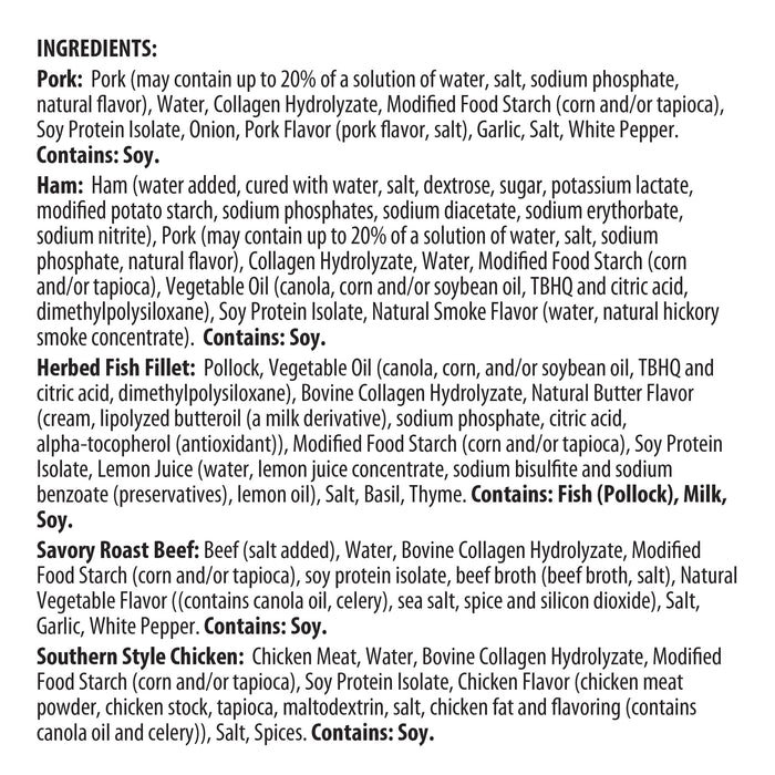 Café Puree® Meat Variety Pack 3 oz. (24 Count) ingredients