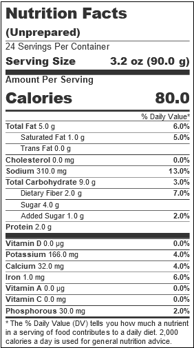 Medtrition Cafe, Minced & Moist Country Style Green Beans, 3.2 oz. (24 Count) nutrition