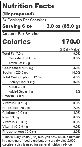 Café Puree®  Cheese Pizza, 3 oz. (24 Count) nutrition