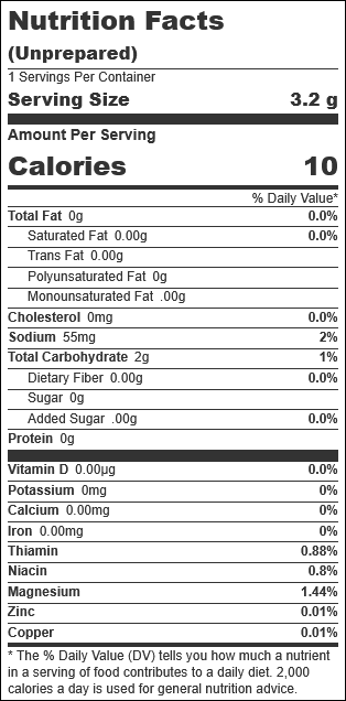 Thick & Easy Clear Honey Thickener, (100 Count) nutrition