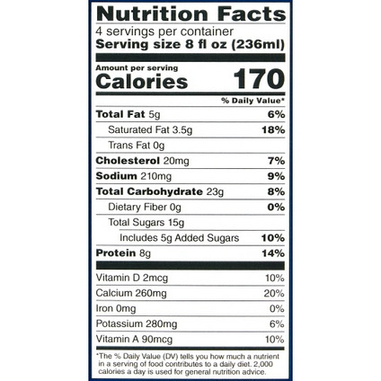 Thick & Easy Thickened Dairy Beverage, Nectar Consistency 32 oz. (8 Count) nutrition