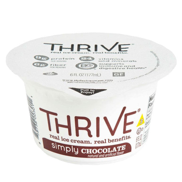 Thrive Ice Cream - Chocolate, Strawberry & Vanilla Variety Pack - 6 oz Cups (24 count)