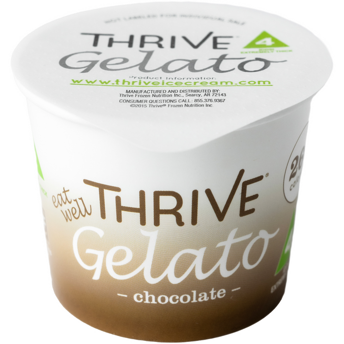 Thrive Frozen Nutrition, Chocolate Gelato, 4 oz Cups (36 count)
