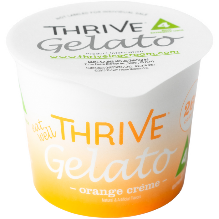 Thrive Frozen Nutrition, Orange & Cream Gelato, 4 oz Cups (36 count)