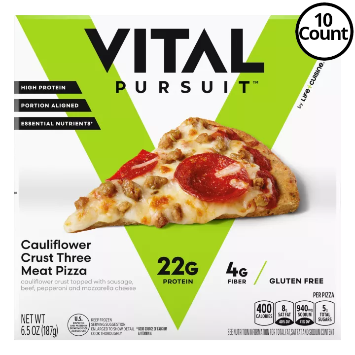 Vital Pursuit™ Cauliflower Crust Three Meat Pizza, 6.5 oz. (10