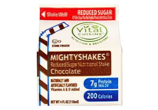 Mighty Shakes Fortified Shake Reduced Sugar- Chocolate 4 oz. (Pack of 50)
