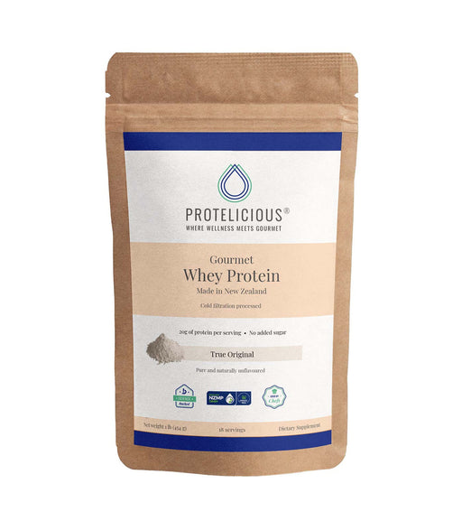 Protelicious True Original Gourmet Whey Protein, 1 lb. Pouch