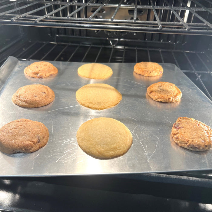 Cookies in oven.