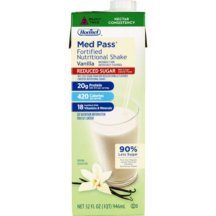 Med Pass Balanced Fortified Nutrition Reduced Sugar Vanilla 32 oz. (12 Count)