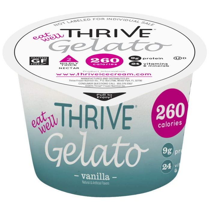 Thrive Frozen Nutrition, Vanilla Gelato, 4 oz Cups (36 count)
