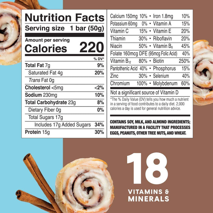 ZonePerfect Bar, Cinnamon Roll, 1.76 oz. (36 count)