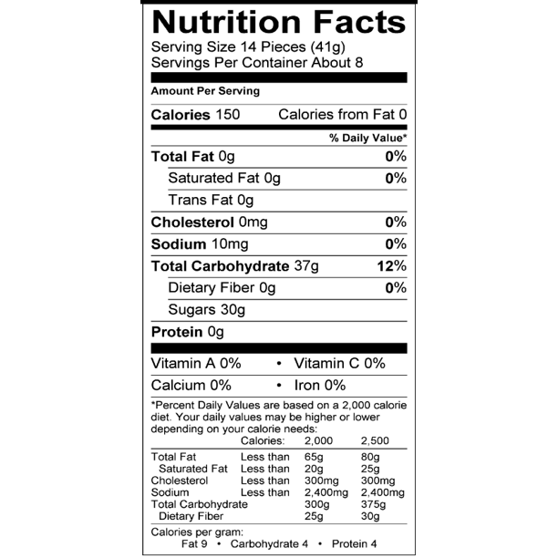 Brachs, Jelly Beans, 11 oz. (12 Count) nutrition