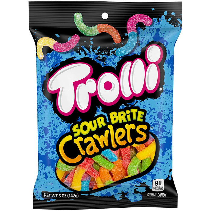 Trolli, Sour Brite Crawlers, 5.0 oz. Peg Bag (1 Count)