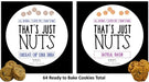 That's Just Nuts, Chocolate Chip and Oatmeal Raisin Gluten Free Cookie Dough, 2.15 lb. Box, 2-Pack (Frozen)
