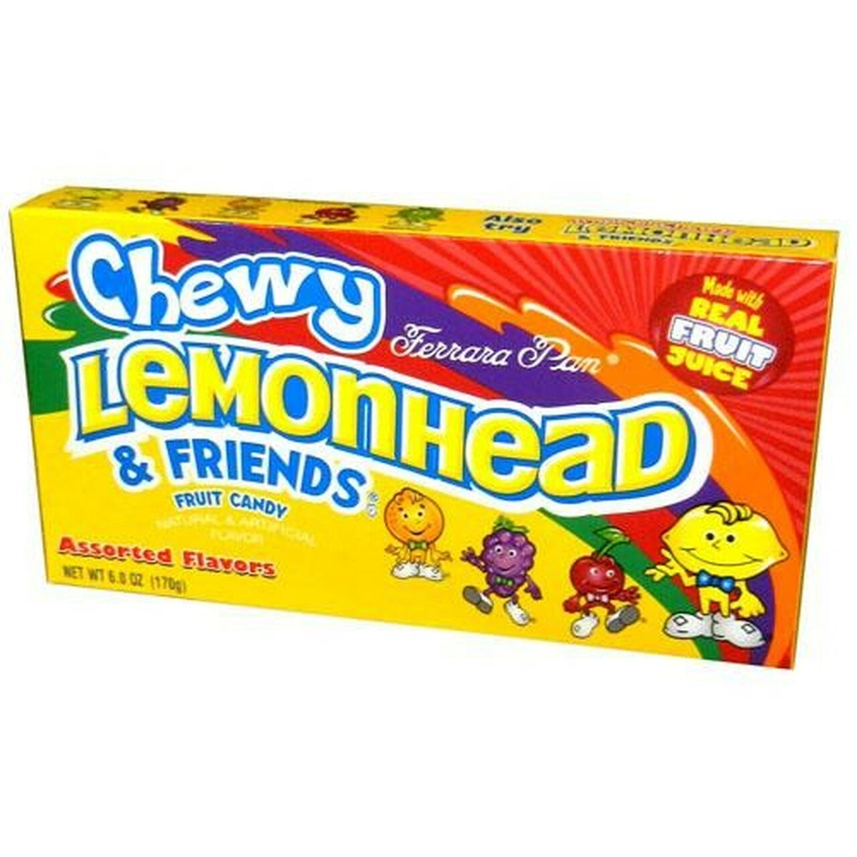 Chewy Lemonhead & Friends, Fruit Candy, Assorted Flavors, 5 oz. Theate