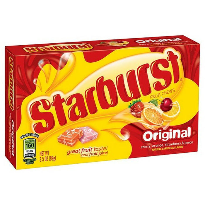 Starburst Fruit Chews Original, 3.5 oz. Theater Box (1 Count)