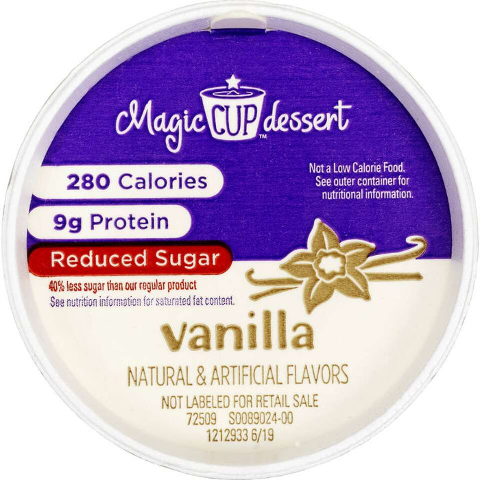 MAGIC CUP- Reduced Sugar Vanilla 4 ounce (Pack of 48)