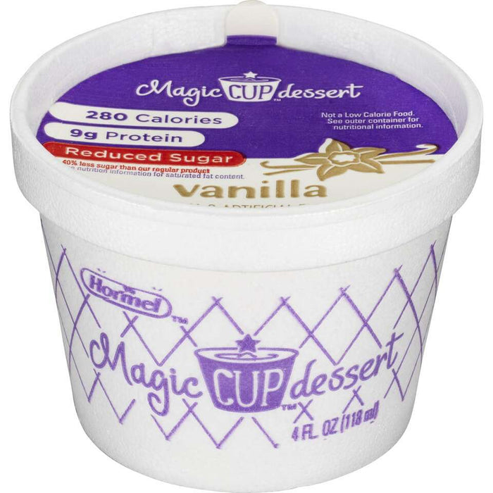MAGIC CUP- Reduced Sugar Vanilla 4 ounce (Pack of 48)