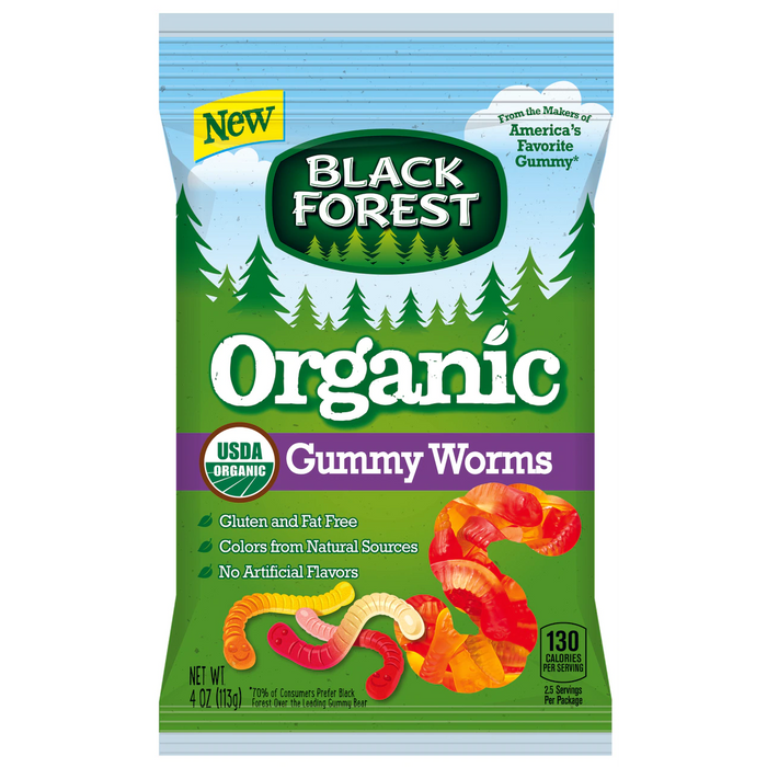 Black Forest Organic Gummy Worms 4.0 Oz (1 Count)