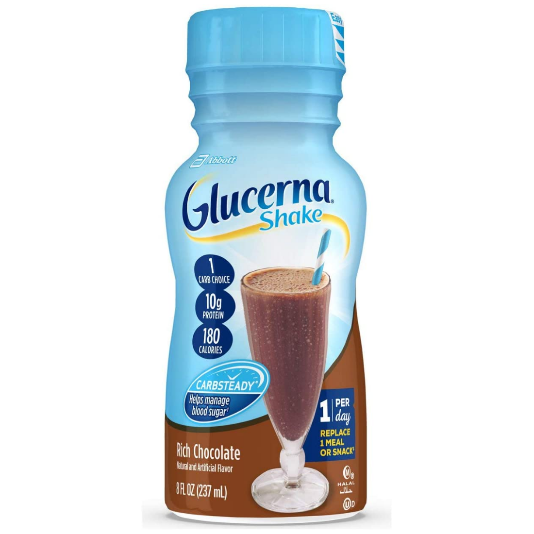 Glucerna Shake, Rich Chocolate, 8 oz. (24 count) — Home Health Nutrition