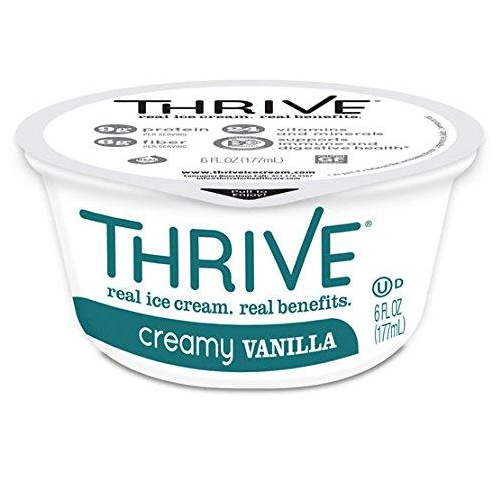 Thrive Frozen Nutrition, Creamy Vanilla Ice Cream, 6 oz Cups (24 count)
