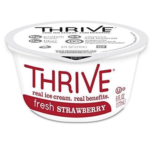 Thrive Frozen Nutrition, Fresh Strawberry Ice Cream, 6 oz Cups (24 count)