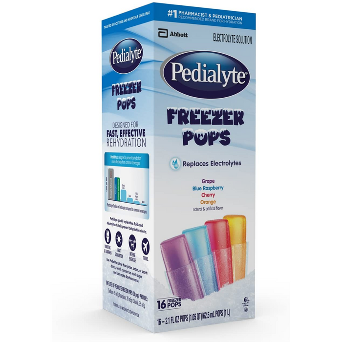 Pedialyte Freezer Pops, Variety Pack, 2.1 oz. (64 count)